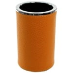 Gedy AC98 Round Toothbrush Holder Made From Faux Leather Available in Three Finishes